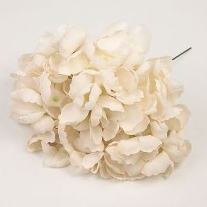 Hortensias Londres. Flores Flamencas para el Pelo. Vainilla. 20cm